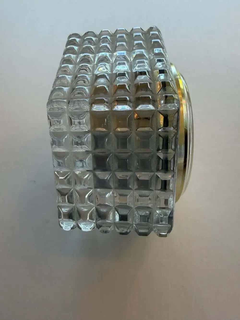 Vintage Howard Miller 24% Lead Crystal‎ Quartz Desk Clock Made in West Germany